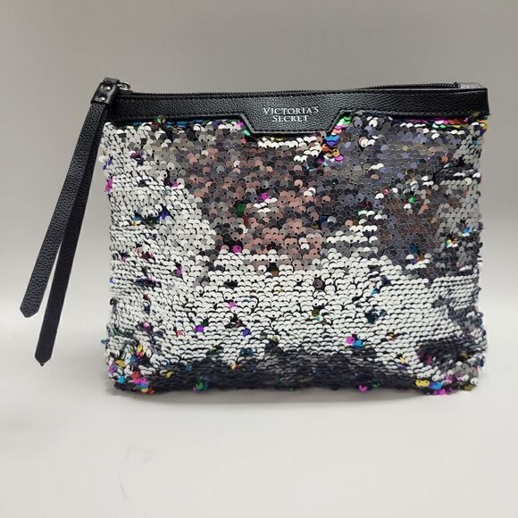 New Victoria's Secret Reversible Sequins Clutch Bag - Picture 3 of 11
